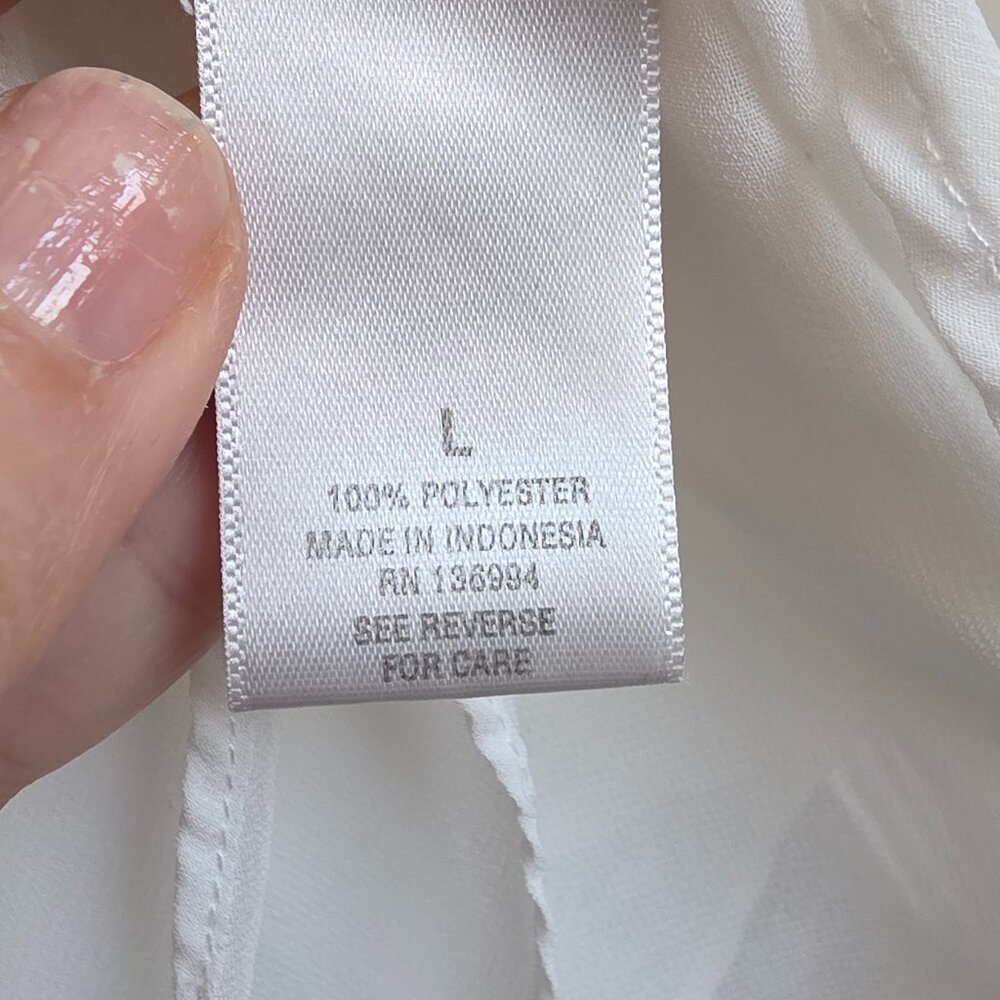 Flowy white blouse - size L - Picture 4 of 6